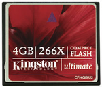 Kingston 4GB Ultimate CompactFlash Card 266x w/Recovery s/w